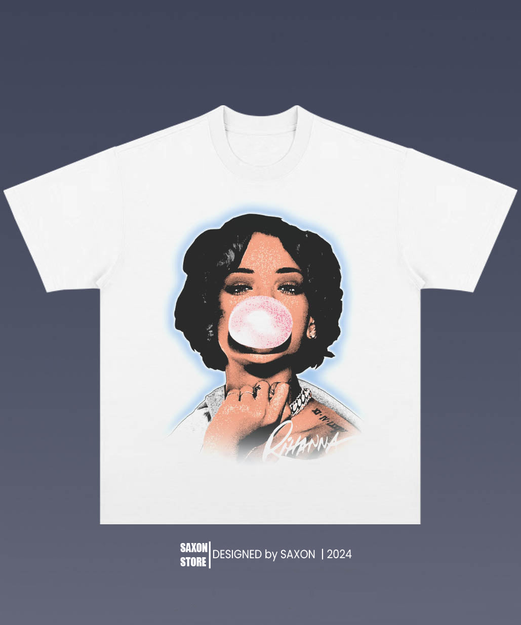Rihanna 1.10 BIG FACE GRAPHIC TEE