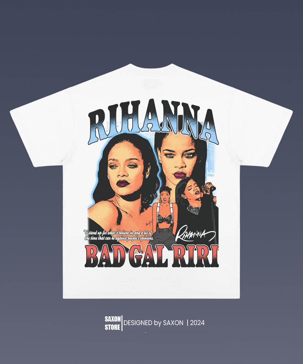 Rihanna 1.10 BIG FACE GRAPHIC TEE