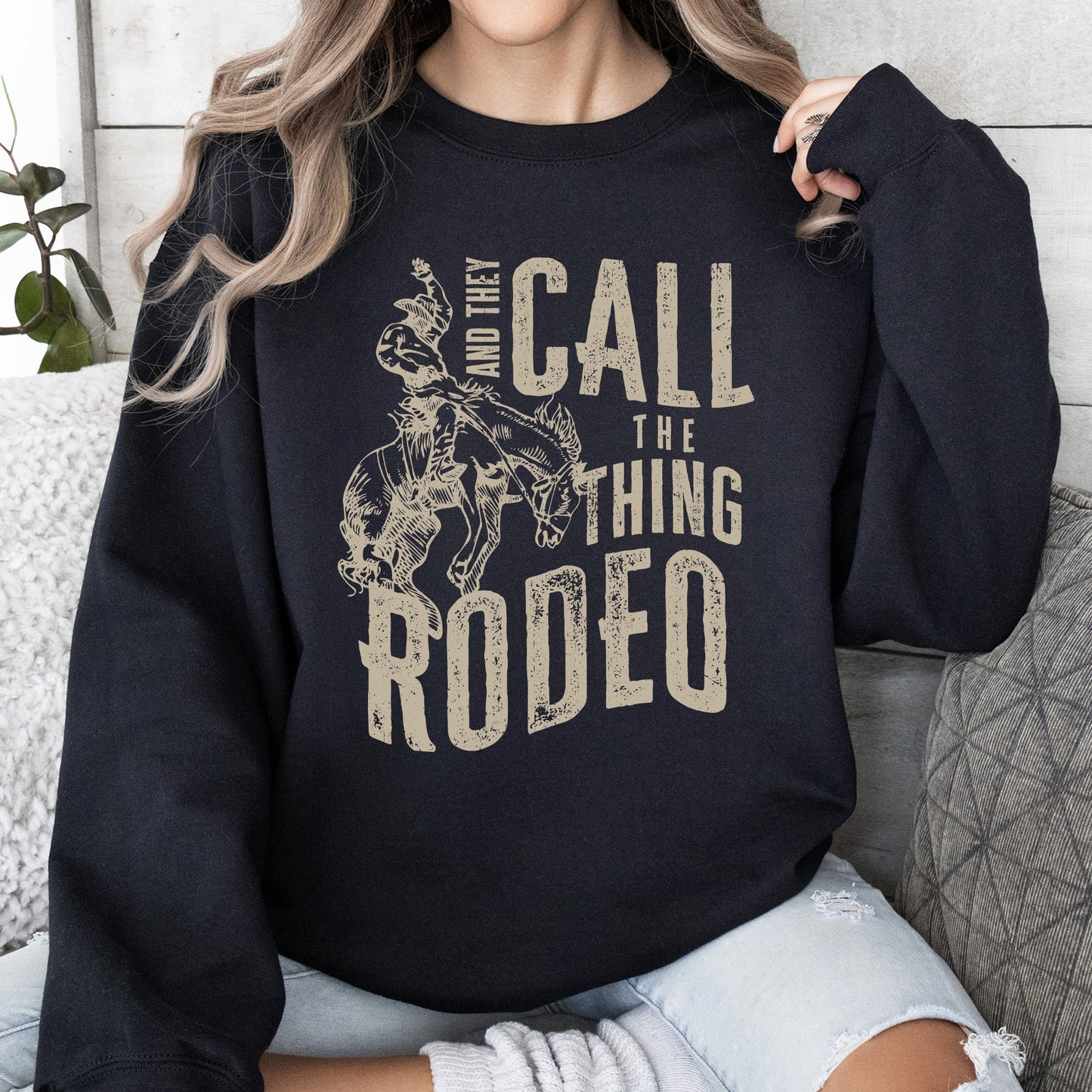 Rodeo Rider, Bronco, Bull, Horse, Cowboy, Cowgirl Sweatshirt