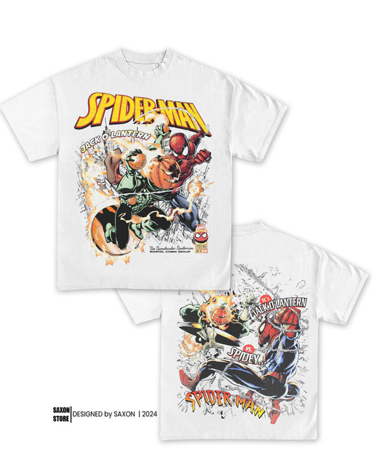 SPIDER-MAN VS JACK O' LANTERN TEE  - HALLOWEEN TEE