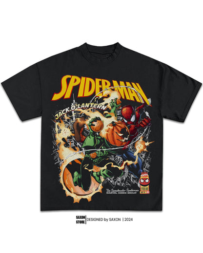 SPIDER-MAN VS JACK O' LANTERN TEE  - HALLOWEEN TEE