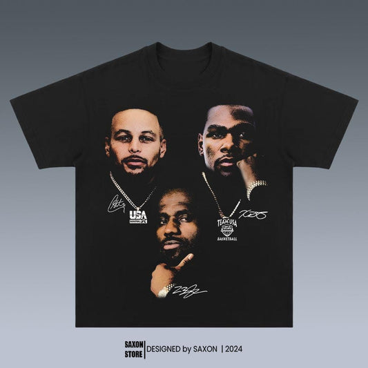 STEPHEN CURRY & LEBRON JAMES & KEVIN DURANT 8.21 GRAPHIC TEE