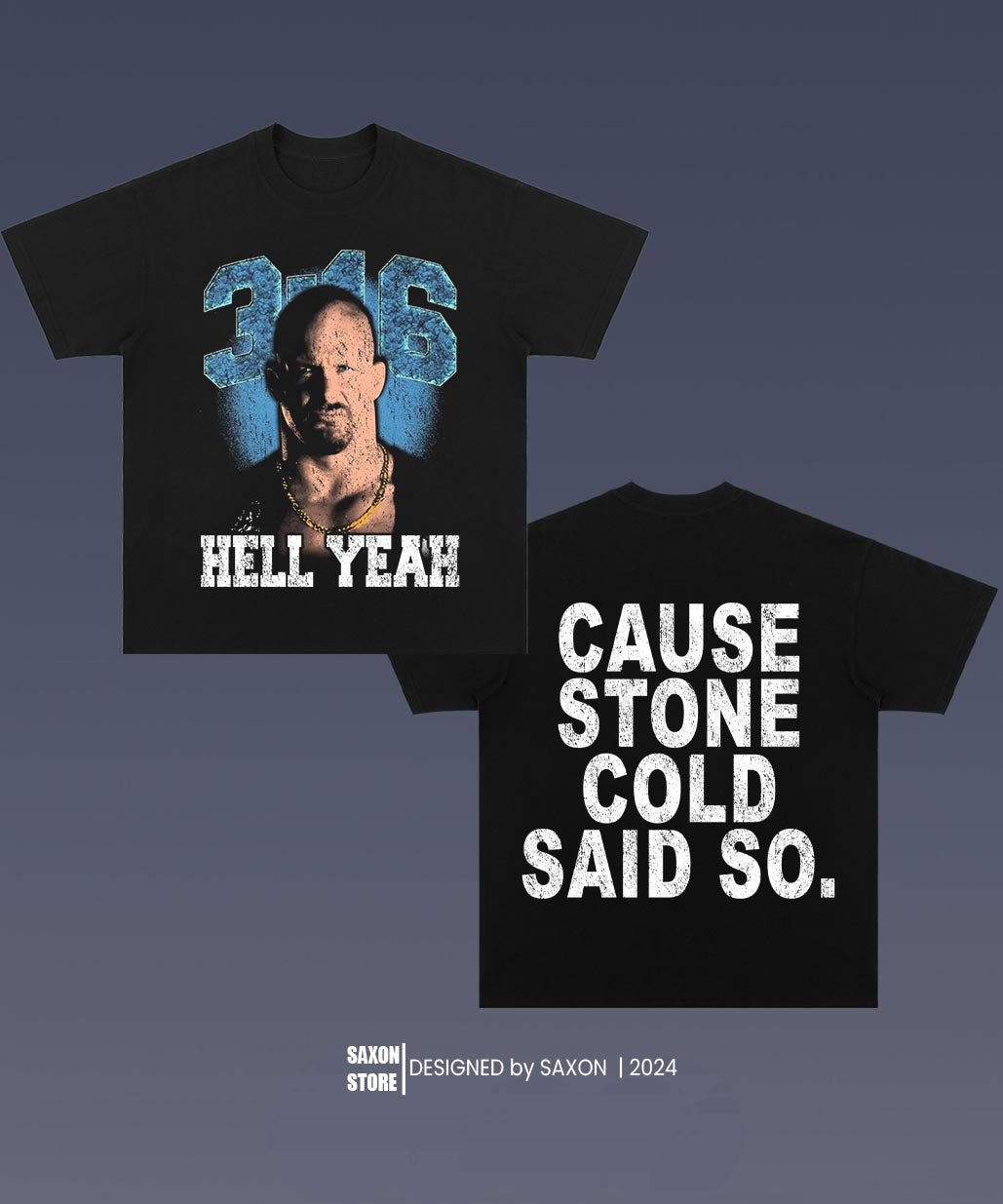 STONE COLD 3.8 BIG FACE GRAPHIC TEE