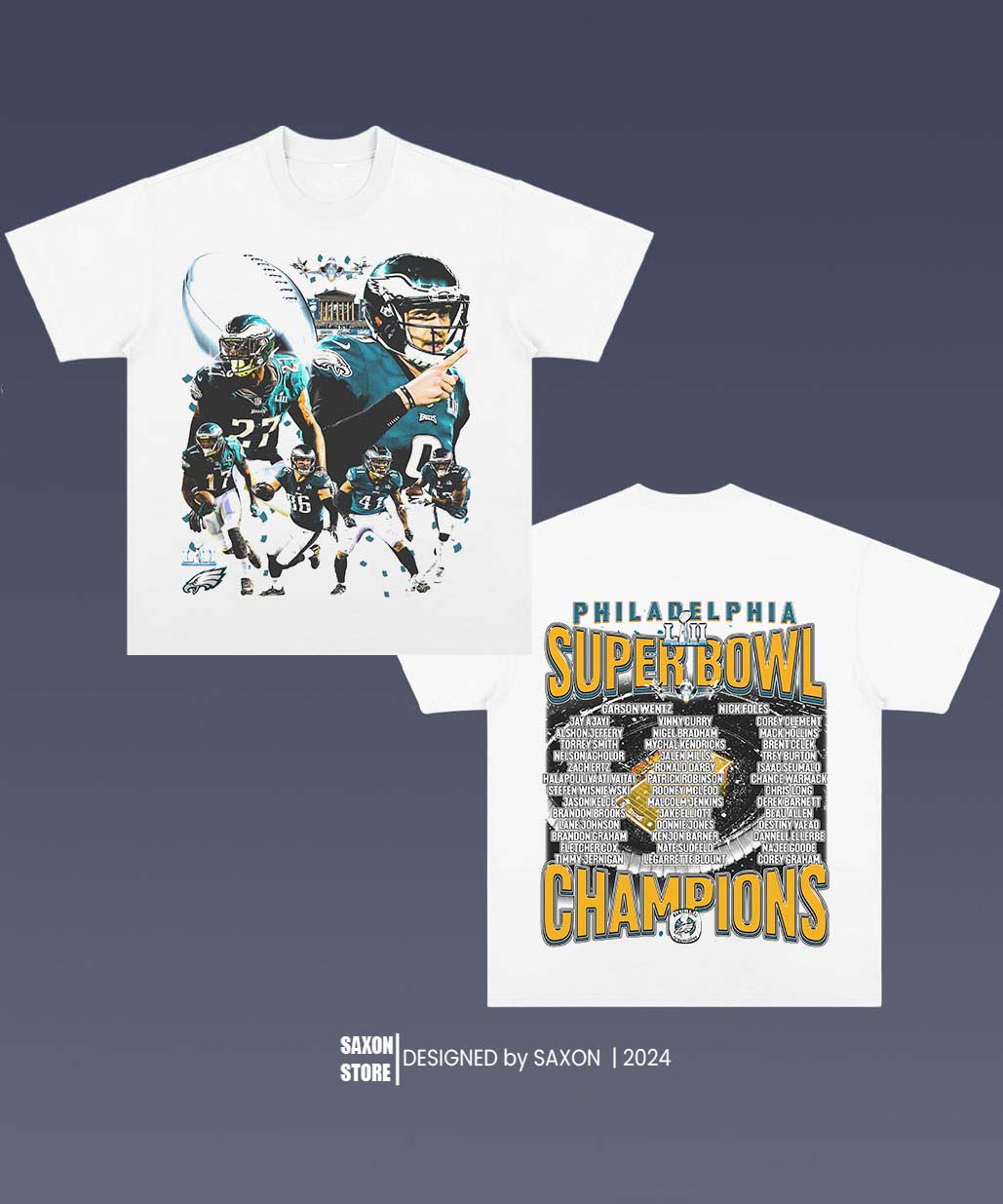 SUPER BOWL LII 1.0 TEE - AMERICAN FOOTBALL GRAPHIC TEE