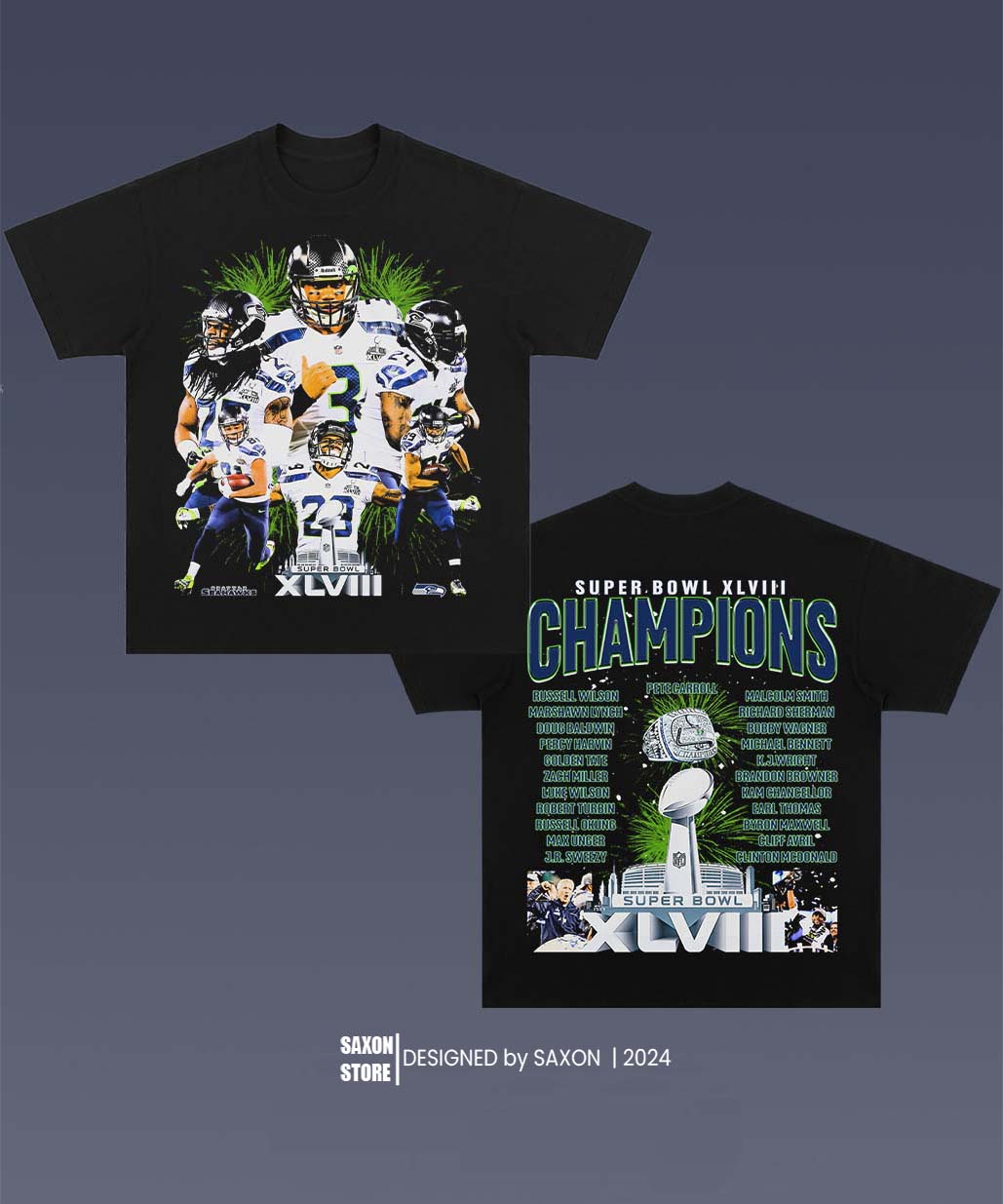 SUPER BOWL XLVIII 1.0 TEE - AMERICAN FOOTBALL GRAPHIC TEE