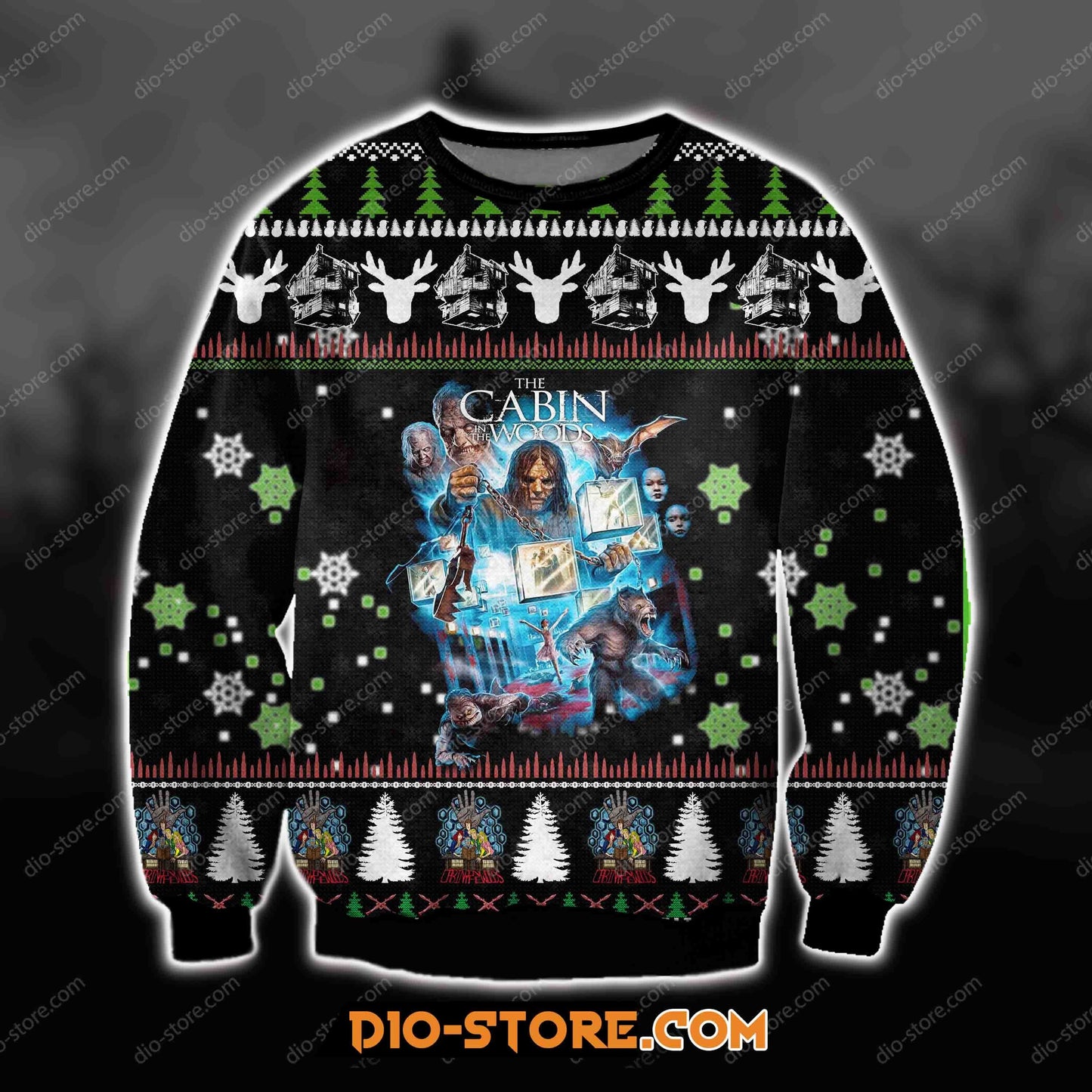 3D All Over Print The Cabin In The Wood Film Ugly Christmas Sweater Hoodie All Over Printed
