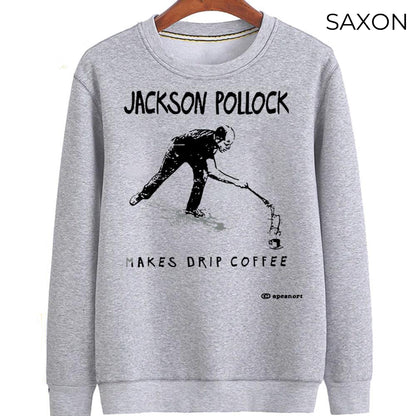 Jackson pollock t-shirt, abstract expressionist, art, coffee, tee, geeky, art history tee, coffee fan, funny graphic tee, artsy shirt, s-2xl Sweater And Sweatshirt Young-sized, TSdes