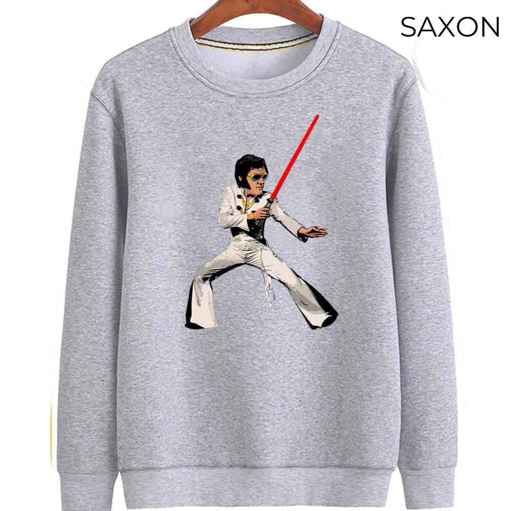 Elvis t-shirt, funny star wars tee, gift for people who like elvis, geeky, geeky graphic tee, quirky gift, for star wars fan, geekery, s-4xl Sweater And Sweatshirt Young-sized, TSdes