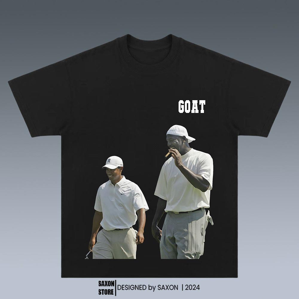 TIGER WOODS AND MICHEAL JORDAN GRAPHIC TEE