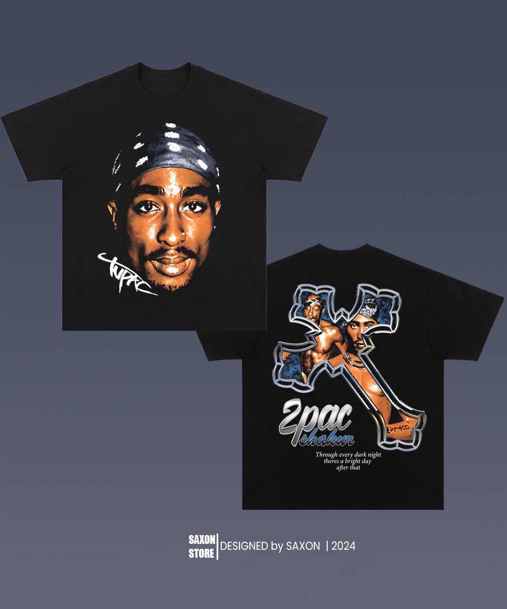 TUPAC 5.28 BIG FACE GRAPHIC TEE