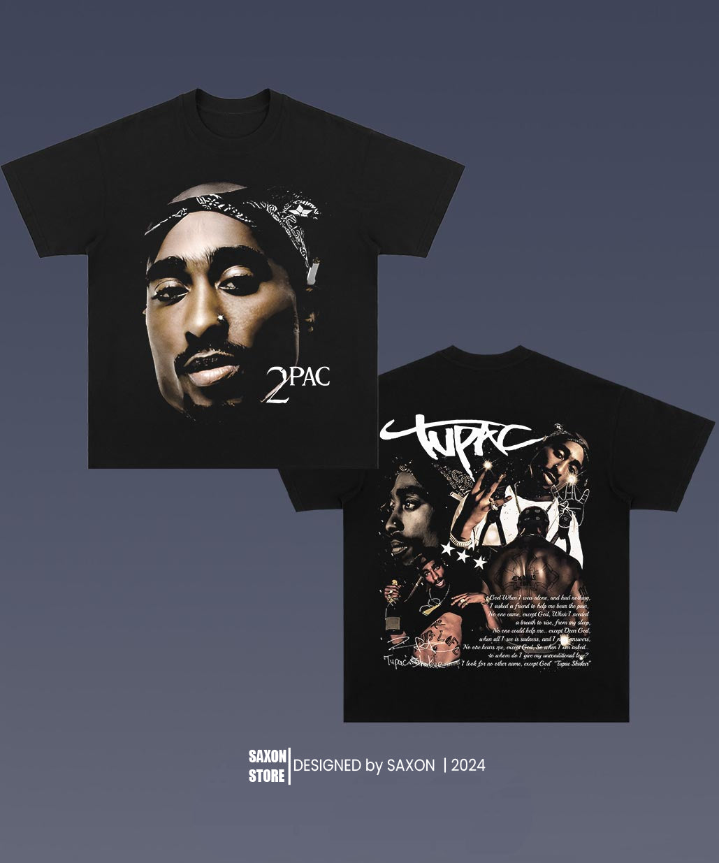 TUPAC 5.39 BIG FACE GRAPHIC TEE