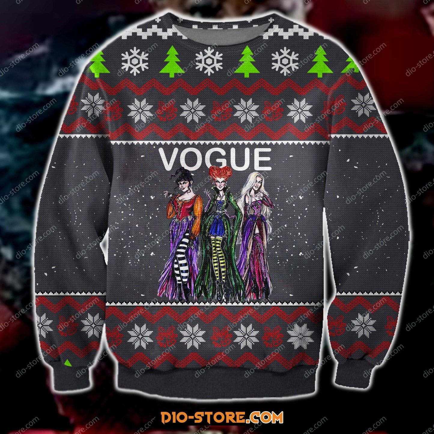 3D Print Knitting Pattern Vogue Magazine Ugly Christmas Sweater Hoodie All Over Printed