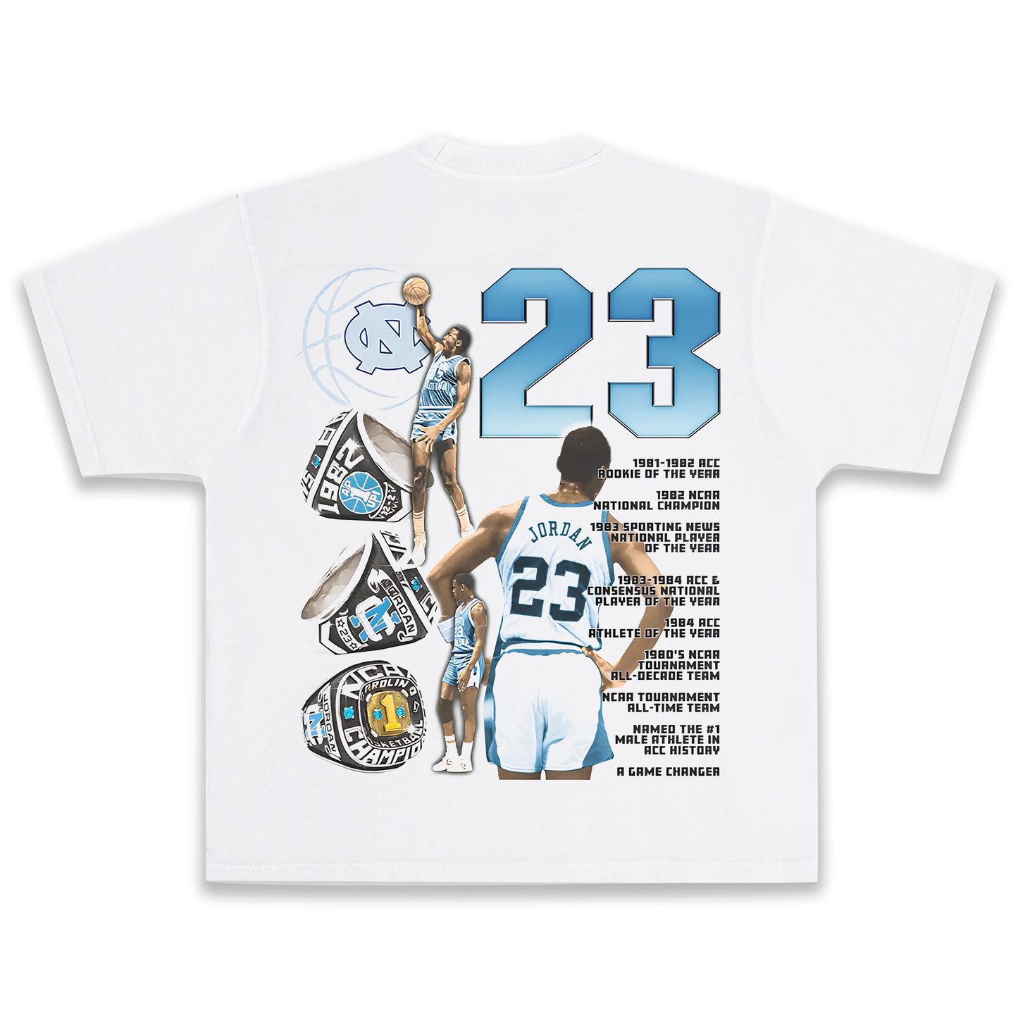 UNC JORDAN Heavyweight Graphic Tee Shirt