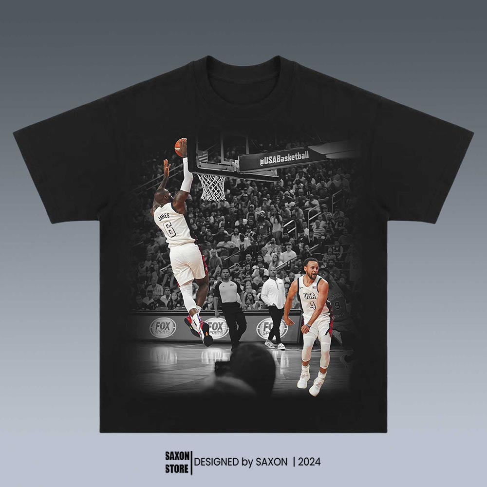 USA BASKETBALL TEAM - LEBRON JAMES AND STEPHEN CURRY 7.18 GRAPHIC TEE