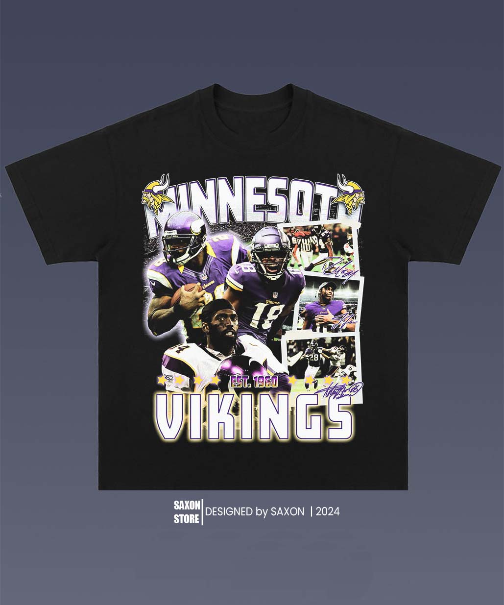 VIKINGS 1.0 TEE - AMERICAN FOOTBALL GRAPHIC TEE