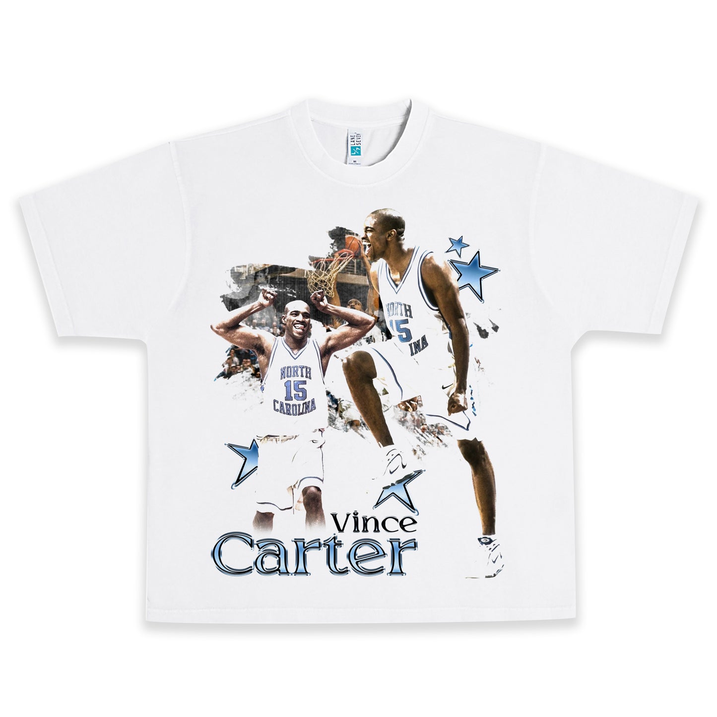 Vince Carter UNC Tar Heels Heavyweight Graphic Tee Shirt
