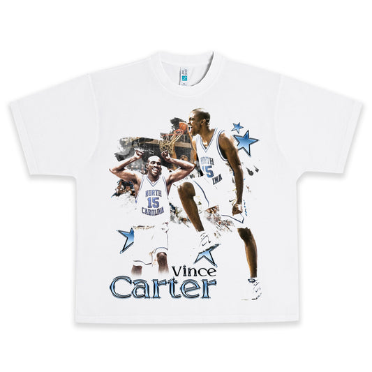 Vince Carter UNC Tar Heels Heavyweight Graphic Tee Shirt