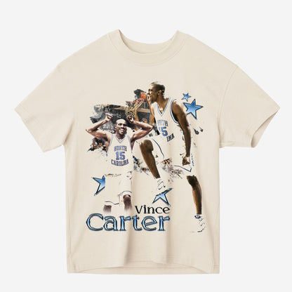 Vince Carter UNC Tar Heels Heavyweight Graphic Tee Shirt