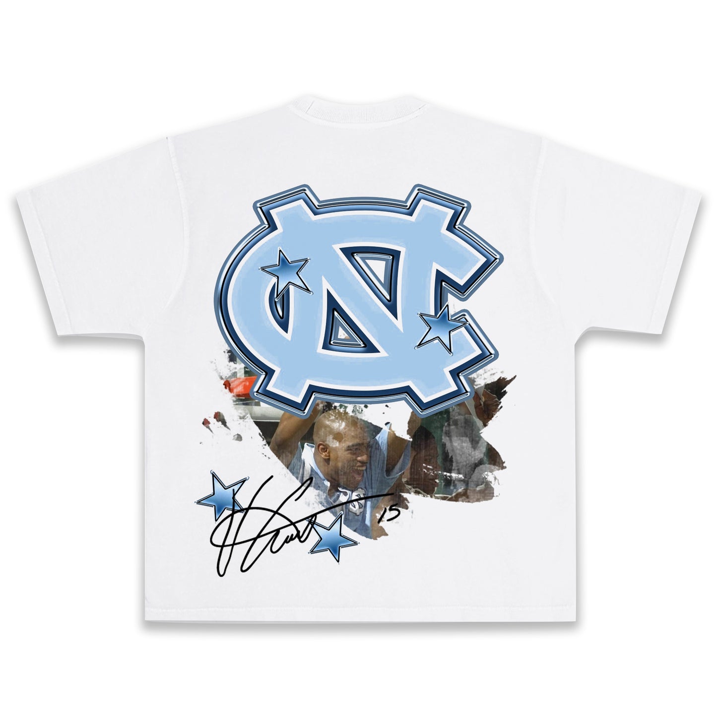 Vince Carter UNC Tar Heels Heavyweight Graphic Tee Shirt