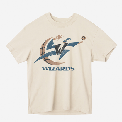 WASHINGTON WIZARDS VINTAGE Heavyweight Graphic Tee Shirt