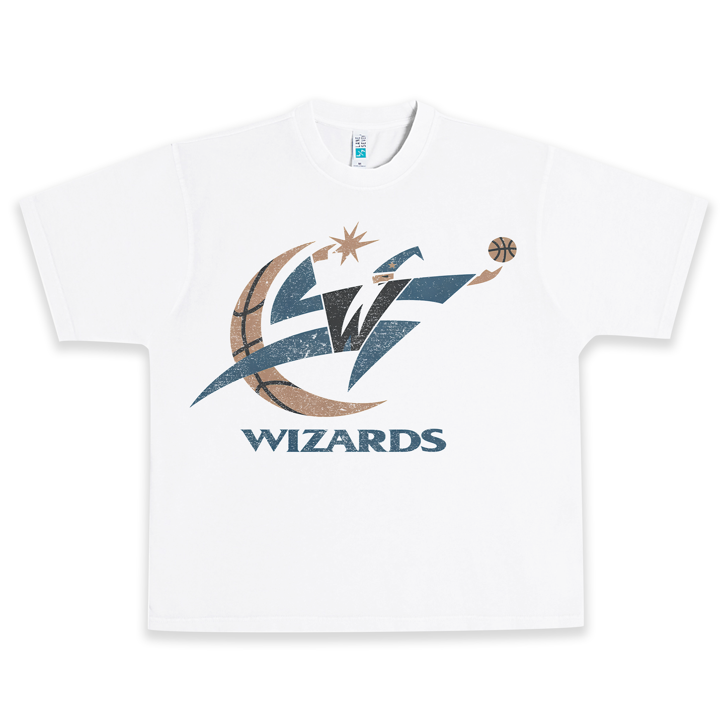 WASHINGTON WIZARDS VINTAGE Heavyweight Graphic Tee Shirt