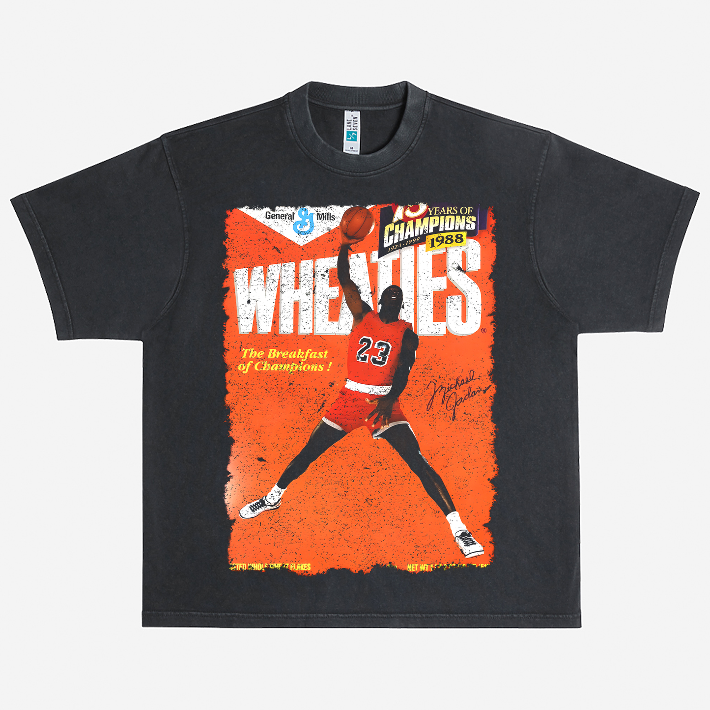 WHEATIES MICHAEL JORDAN 1988 VINTAGE Heavyweight Graphic Tee Shirt
