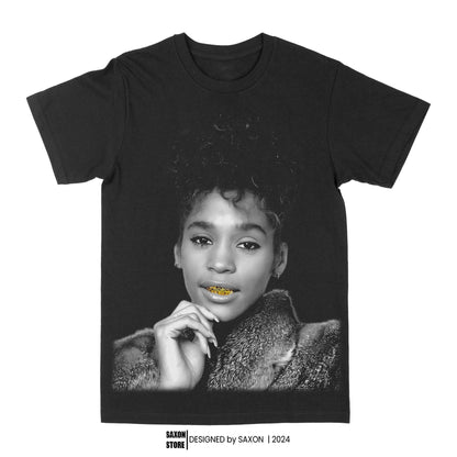Whitney Houston "Gold Grill" Graphic Tee