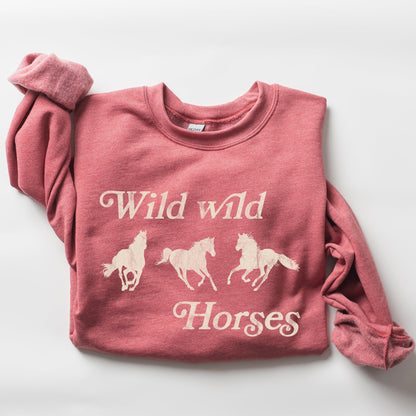 Wild Wild Horses, Country, Western Sweatshirt