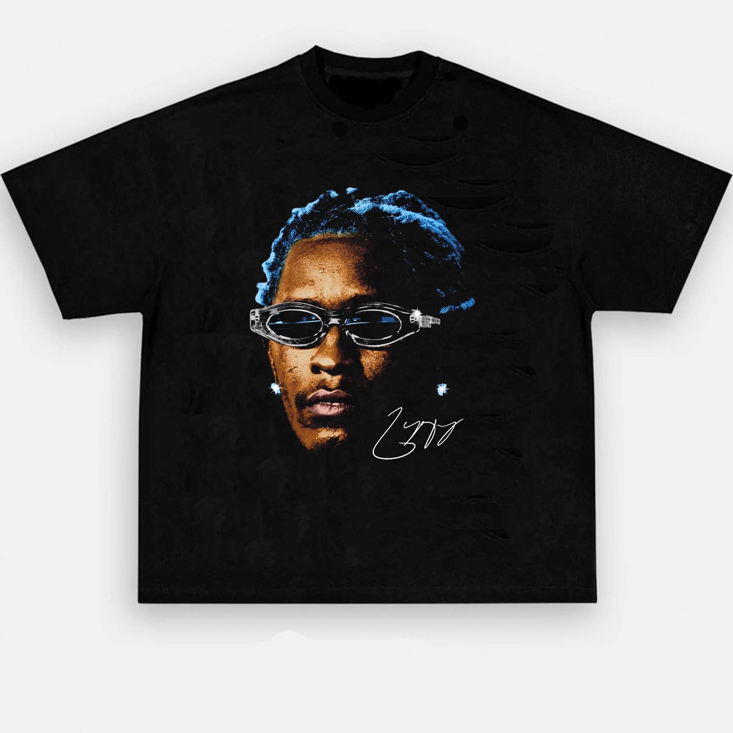 YOUNG THUG BLUE GRAPHIC T-SHIRT | Personalize with Your Name