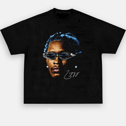 YOUNG THUG BLUE GRAPHIC T-SHIRT | Personalize with Your Name
