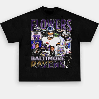 ZAY FLOWERS 1.0 TEE - AMERICAN FOOTBALL GRAPHIC TEE | Personalize with Your Name