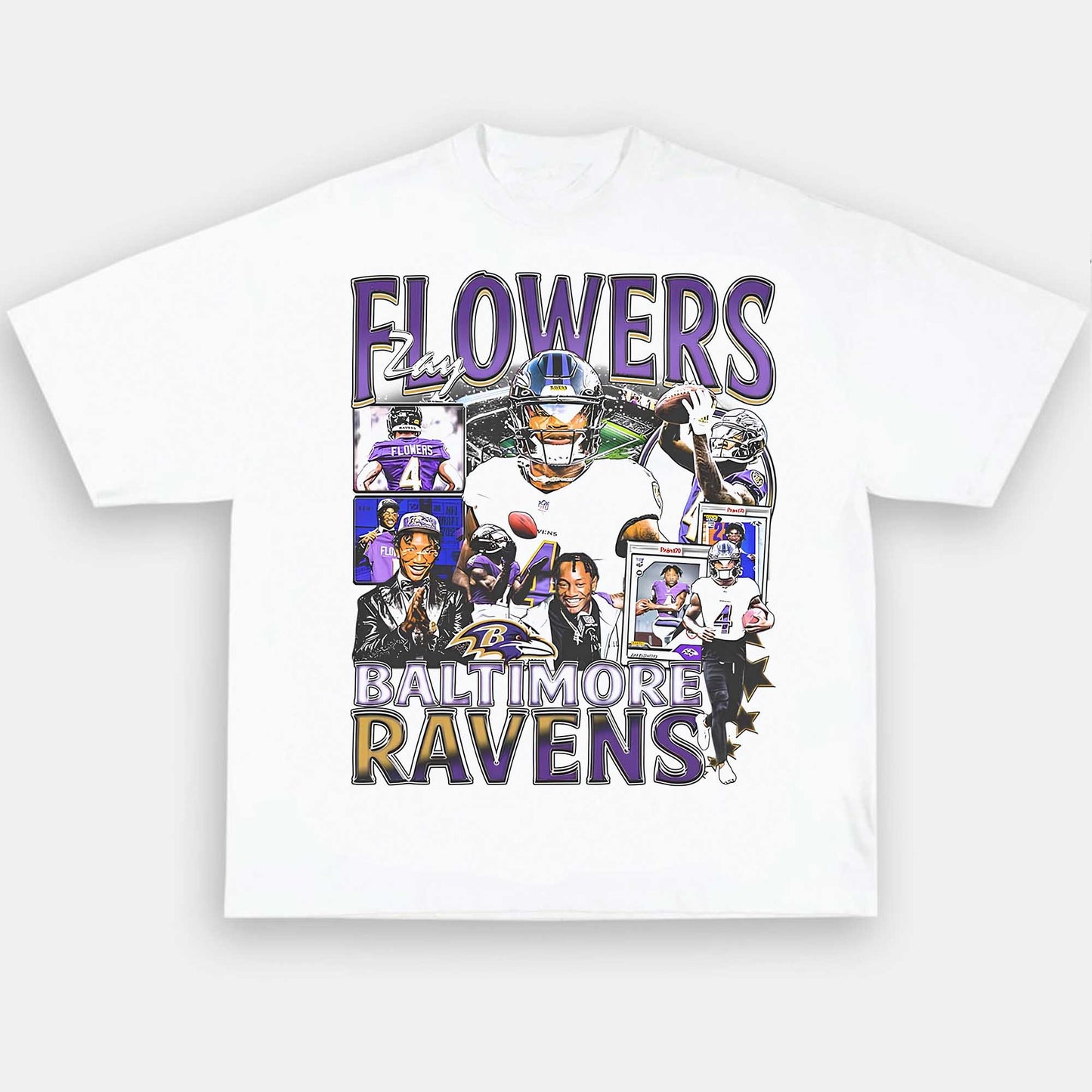 ZAY FLOWERS 1.0 TEE - AMERICAN FOOTBALL GRAPHIC TEE | Personalize with Your Name