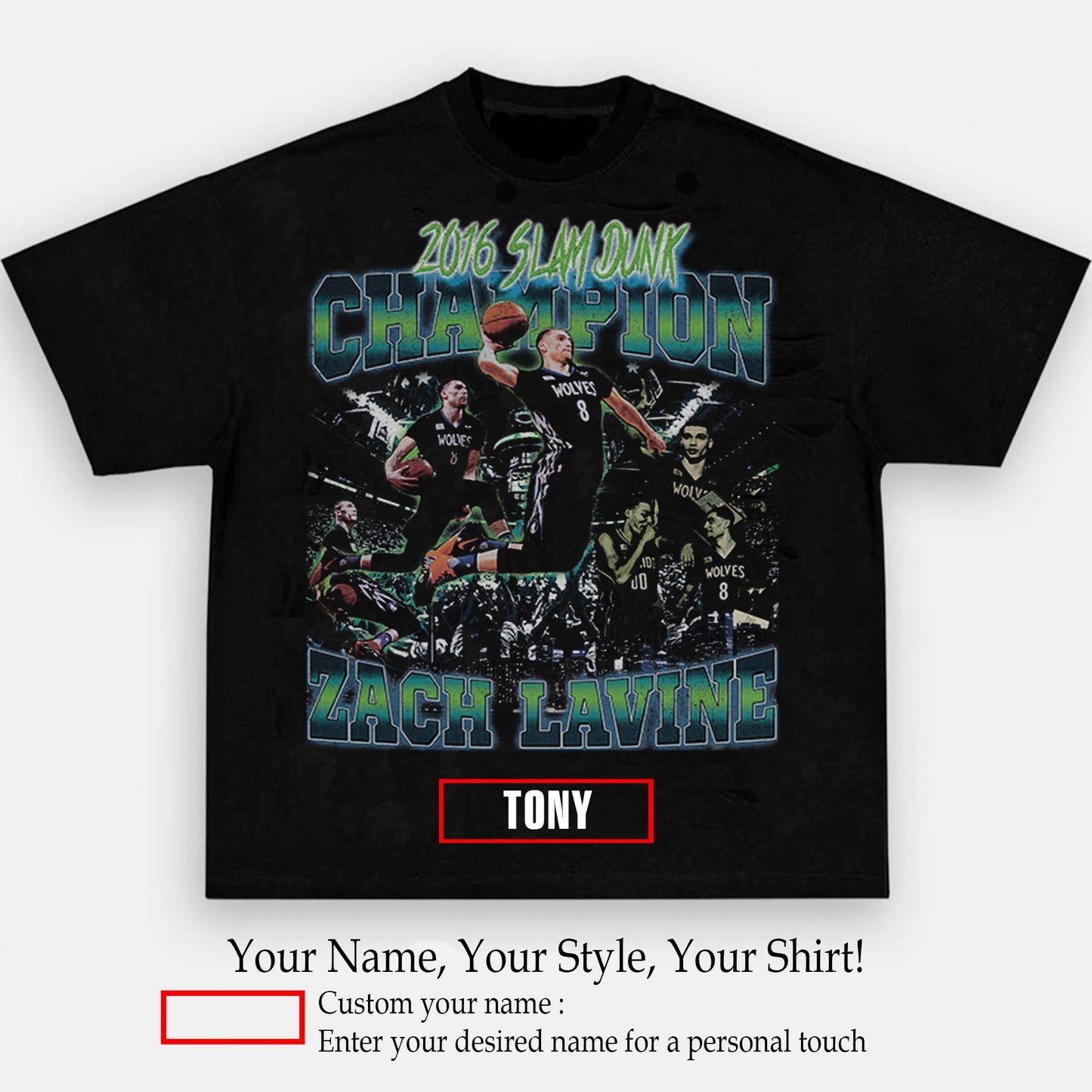 Zack Lavine - 2016 Slam Dunk Champion TEE | Personalize with Your Name