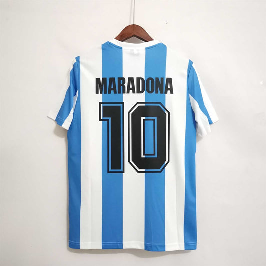 Maradona Argentina home jersey 1986 World Cup Victory