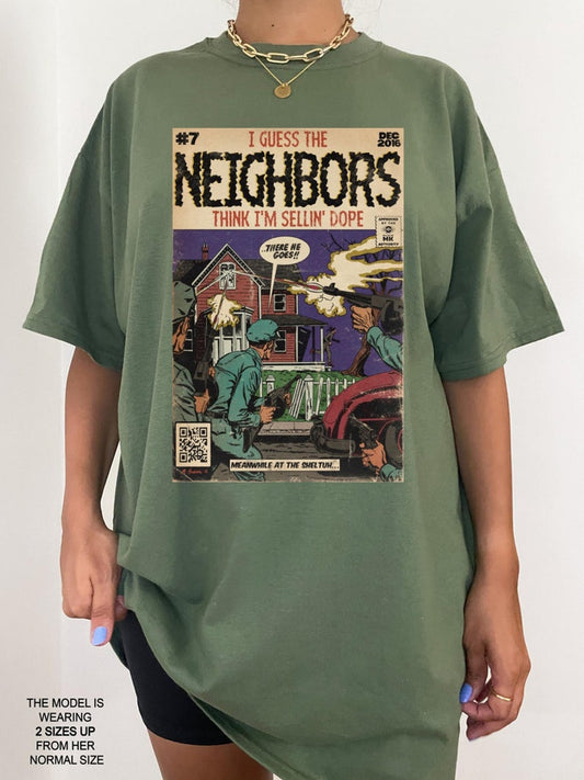 Neighbors Comic Book Inspired Tee