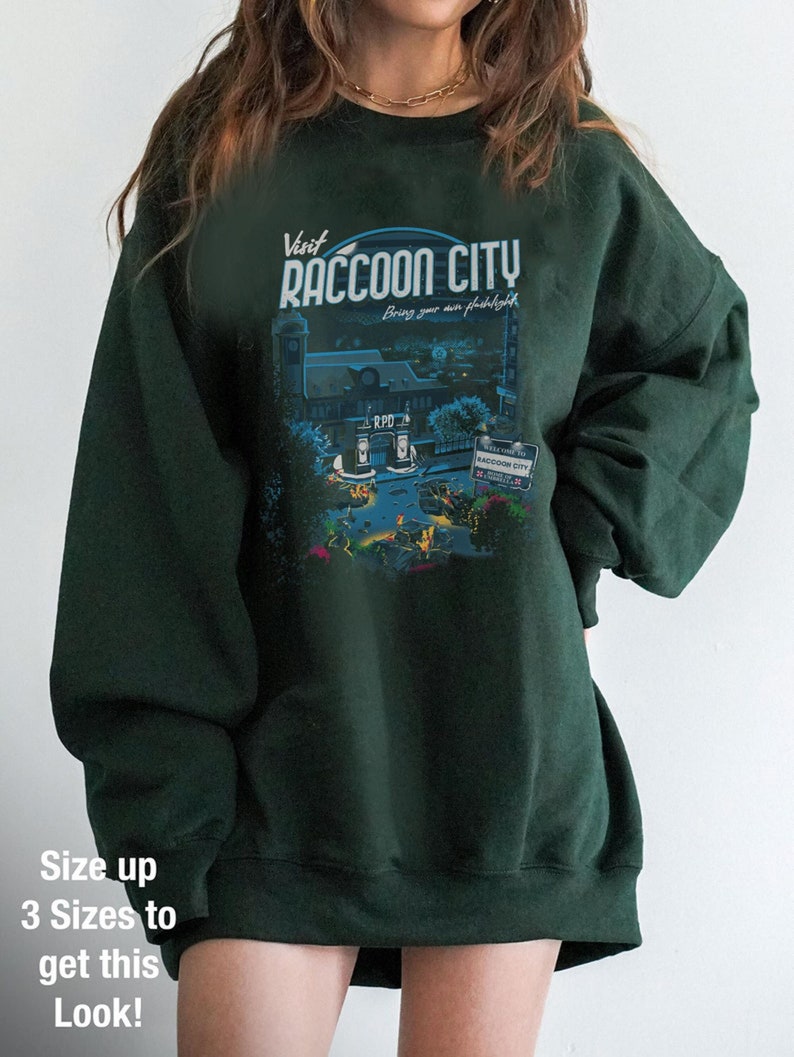 Vintage Visit Raccoon City Sweat Shirt