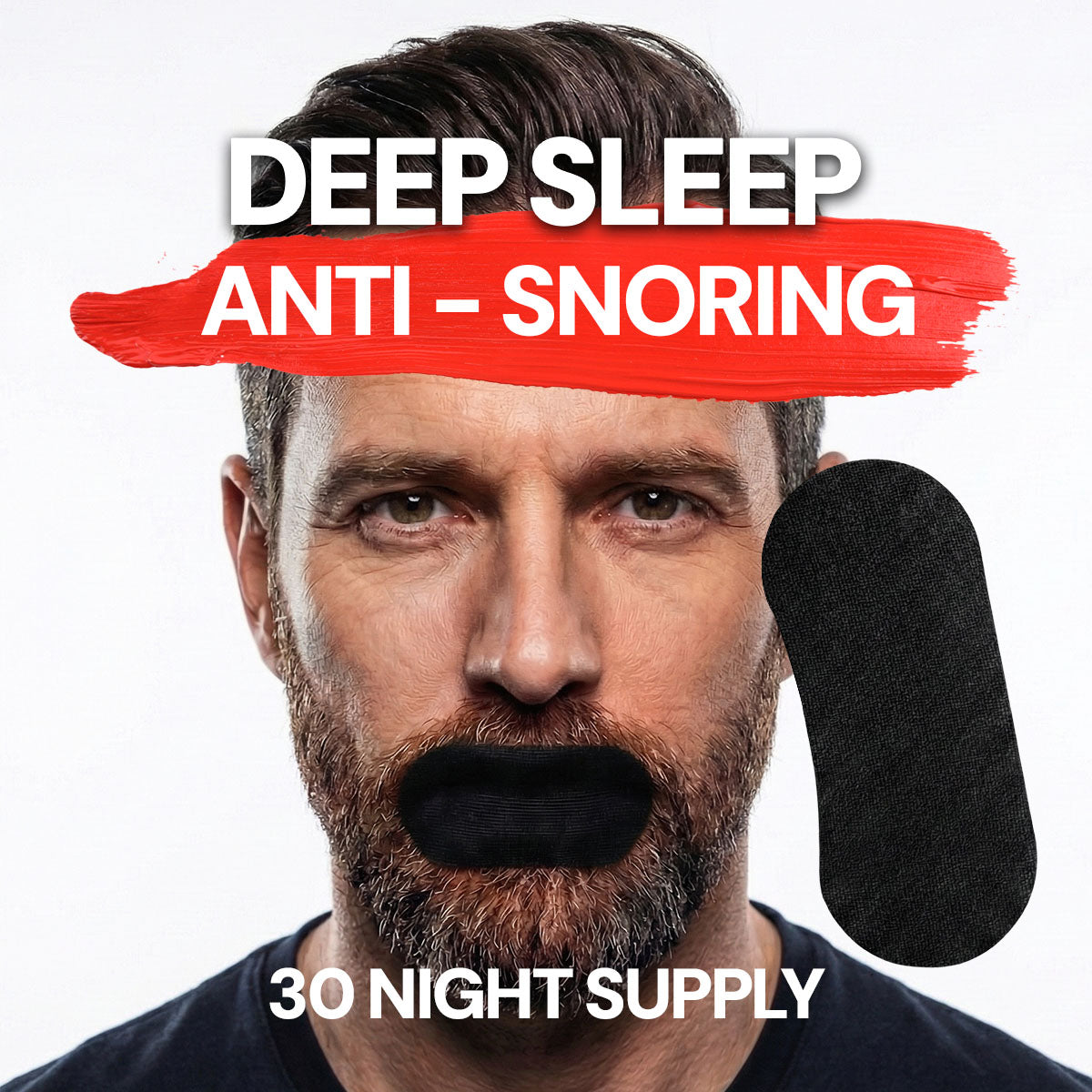 Saxon Anti-Snoring Mouth Tape for Sleep - Hypoallergenic Sleep Strips for Nose Breathing, 30 Count