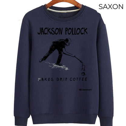 Jackson pollock t-shirt, abstract expressionist, art, coffee, tee, geeky, art history tee, coffee fan, funny graphic tee, artsy shirt, s-2xl Sweater And Sweatshirt Young-sized, TSdes